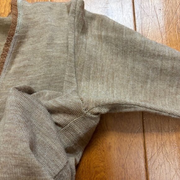 Morley Theta Vtg Sweater XS 100% Pure Wool Mocha Shrink Resisting England Chic - Picture 11 of 12